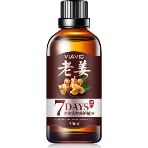 30ml 7 Day Fast Hair Growth Essential Oil Effective Hair Loss Treatment Regrowth Ginger Serum Hair Health Care Beauty