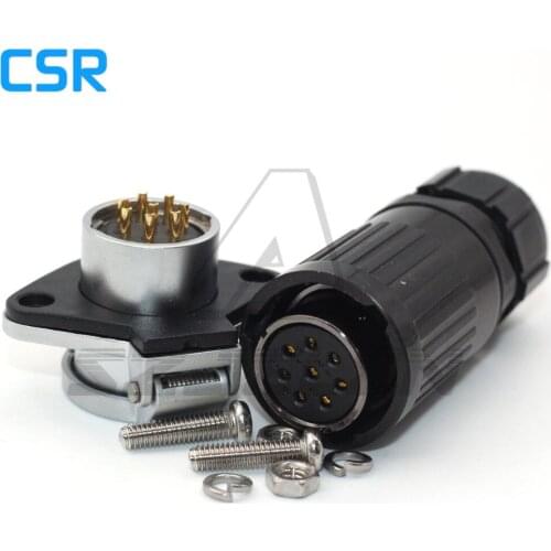 SZJELEN HP20 waterproof dustproof 8 pin male female high power supply cable