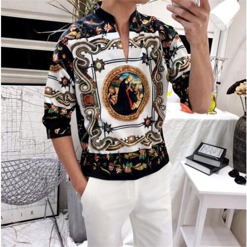 High quality Classic Men Clothes Slim Fit Long Sleeve Shirt