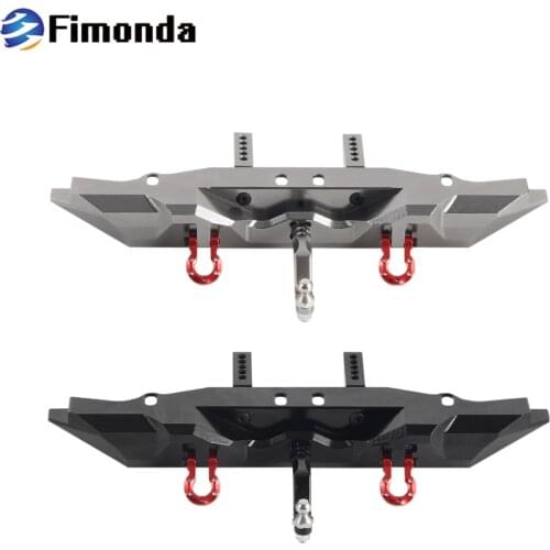 TRX-4 Aluminum Alloy Rear Bumper with Trailer Hitch Upgrade Parts for 1/10 RC Crawler Car Traxxas TRX4 Defender Bronco