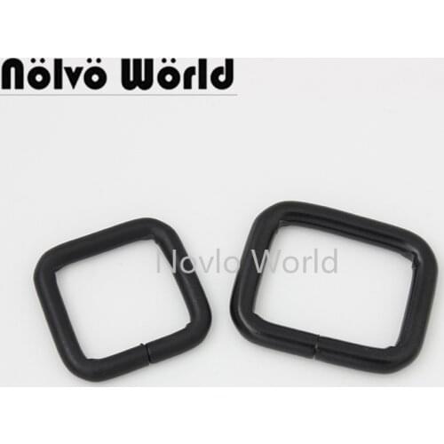 10-50 pieces Dark black 20mm 3/4" 26mm 1" Rectangular Opening Ring Bag Connect Buckle DIY Strap Rings On Sale