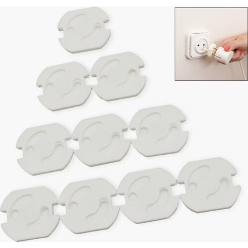 10 Pcs/Lot Round Electrical Outlet Cover Kids Protection Socket Caps Children Safety Plug Protector Anti Electric Shock Sockets