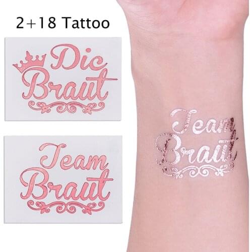 20pcs Team Bride Temporary Tattoos Stickers Wedding Decor Bride To Be Hen Bachelorette Party Decor Bridal Shower Girl Favors