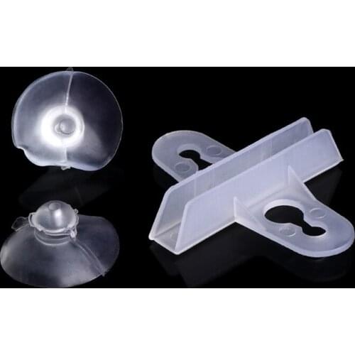 5pcs Aquarium Fish Tank Divider Suction Cup Divider Plastic Sheet Holder Set New 62KC