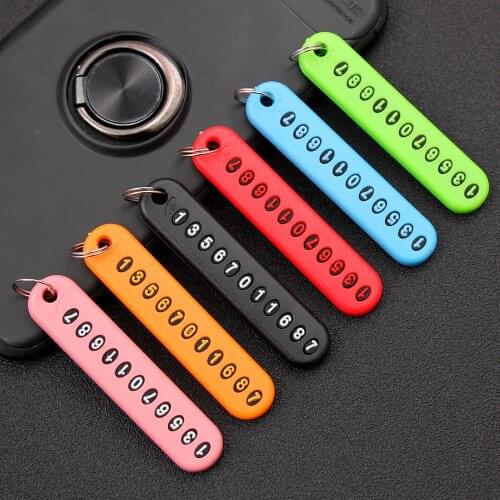 5 PCs Keychain with a set phone number, keychain with a phone number, keychain from the loss of things