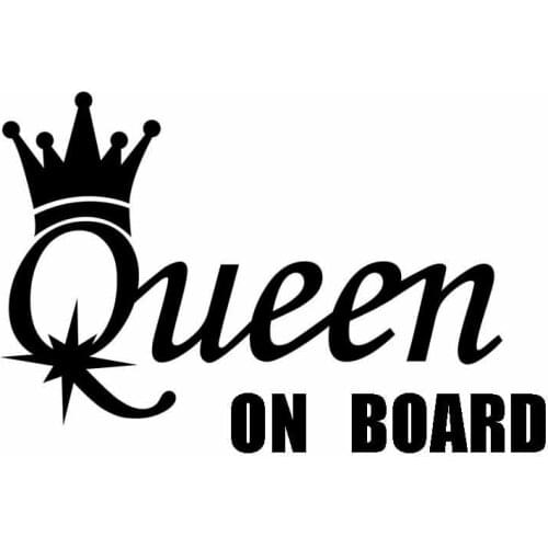 Car Sticker Accessories QUEEN ON BOARD Vinyl Personalized Car Window Decorative Waterproof PVC 15cm X 10cm