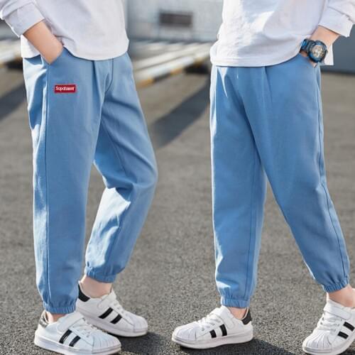 Children summer pants 3-15T kids full length thin comfortable trousers baby boys spring trousers teenage sport pants little boys