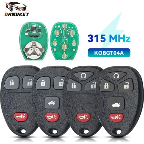 Dandkey Remote Key For Buick For Chevrolet Tahoe Traverse GMC 2007 2008 2009 2010 2011 2012 2013 KOBGT04A Fob 5 Buttons 315Mhz