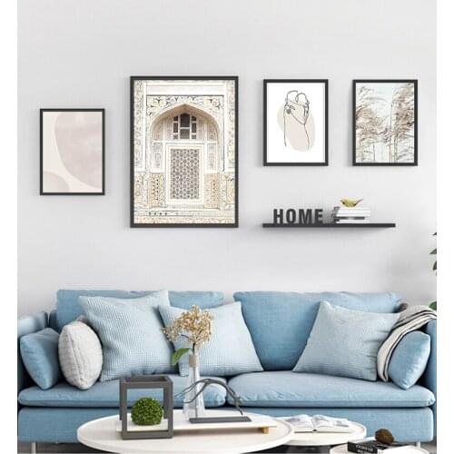 Art Picture Simplicity Home Decoration Abstract Painting Scandinavian Poster Nordic Decor Bohemian Arch Canvas Print Wall