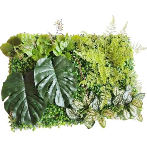 60x40cm Artificial Green Decorative Wall Panel,Fake Wall Plant Outdoor Garden Supplies Wall Grass Artificial Lawn