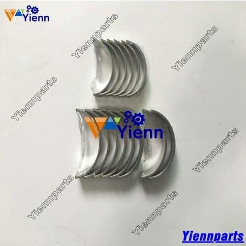 For KOMATSU 2TNE68 Crankshaft Main & Connrod Bearing Set 119620-02800 For Yanmar Engine 2TNE68-DB DAEWOO Solar 007 010 Mini