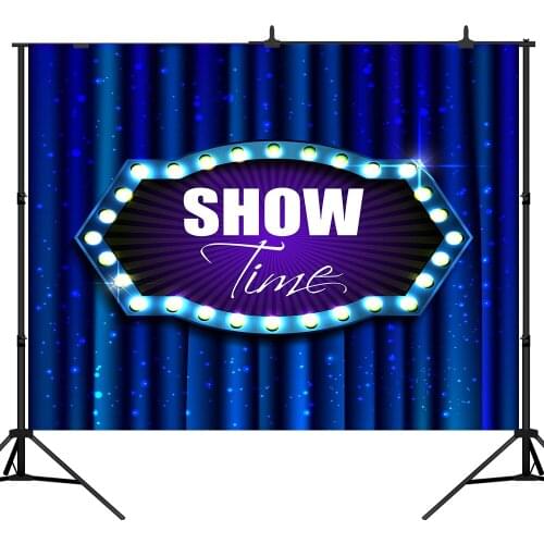 Lyavshi Blue Stage photography backdrops Music Show time Child birthday Party Portrait photo background Photocall Photo Studio