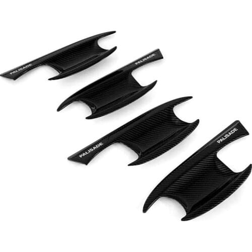 For Hyundai Palisade 2019 2020 ABS Carbon Fiber Car Door Handle Bowl Sticker Cover Decorative Strip Trim Car Styling Accessories