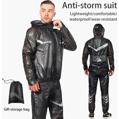 2021 New Cycling Clothes Reflective Raincoat MTB Cycling jacket Bicycle Windproof Wind Coat Clothing TPU Raincoats hooded collar