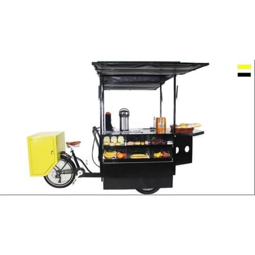 New Three Wheels Coffee Cargo Bike Mobile Street Food Vending Cart Adult Electric Tricycle