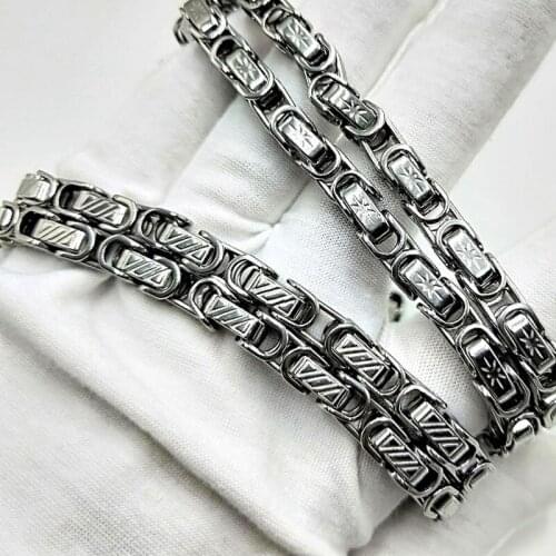 Necklace Mens Stainless Steel Long Chains Necklace Hip Hop Steampunk Large Necklace Jewelry on The Neck Gifts Male Accessories