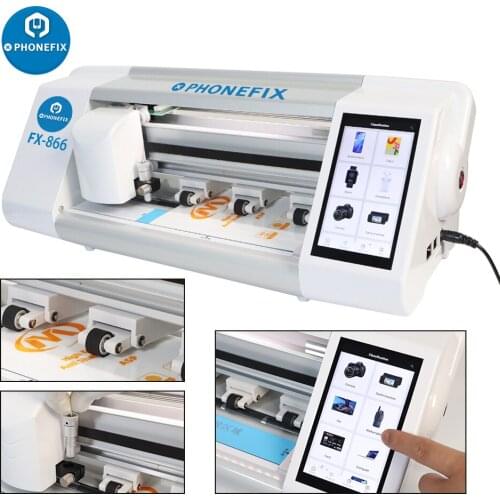 PHONEFIX FX-866 Cell Phone Hydrogel Film Curved Screen Film Cutting Machine Back Cover Film Laminating For Iphone IPAD Android