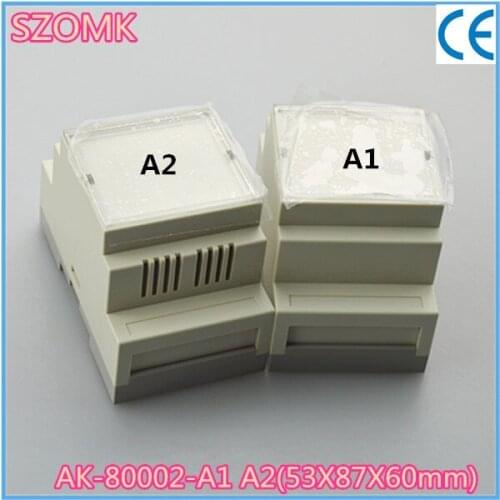 Plastic enclosure project box electro shocker (4pcs) 53*87*60mm din rail plastic enclosure small plastic box for terminal block