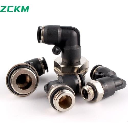 ZKCM Pneumatic Quick Coupling PL 4 6 8 10 12mm Hose Tube Air Fitting Quick Screw Pipe Coupling