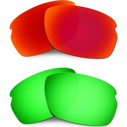 HKUCO Polarized Replacement Lenses For Carbon Shift Sunglasses Red/Green 2 Pairs