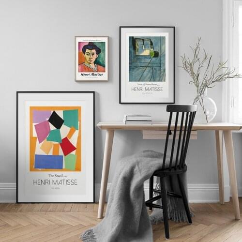 Henri Matisse World Famous The Snail Exhibition Poster Canvas Painting Wall Art Picture Print For Living Room Bedroom Home Decor