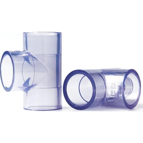 Gogo PVC pipe price list transparent UPVC water supply pipe PVC plastic water pipe T type connector 50mm63mm