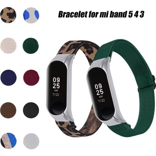 Bracelet for mi band 5 Strap Nylon Sport loop watch Belt pulsera correa Miband 5 strap Wristband for xiaomi Mi band 4 3 Bracelet
