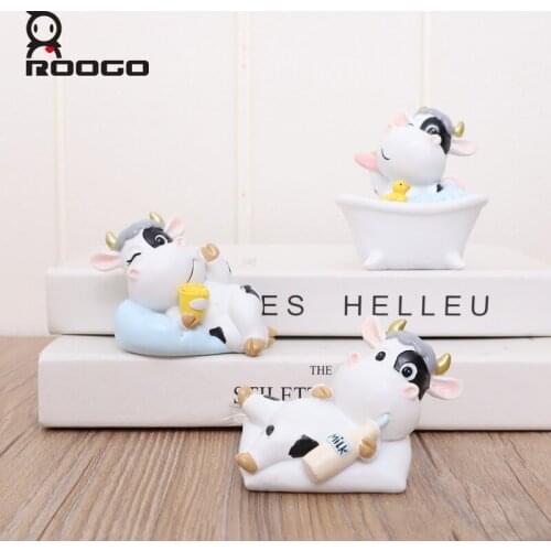 Roogo Home Decoration in Resin Attractive Cow Character Lunar China New Year New Design Ox Series