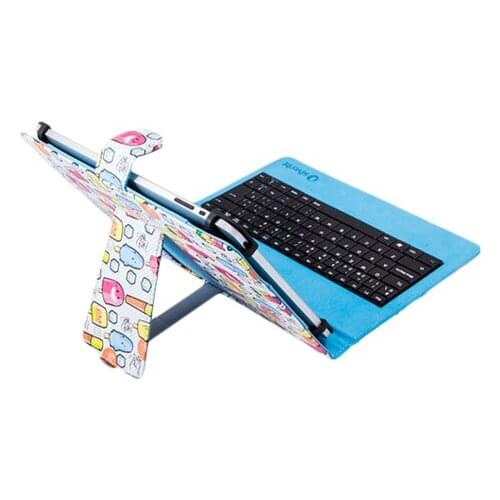 Silver HT-Cool Ice Pop printed Universal case (9 - 10,1 ") + MicroUSB keyboard