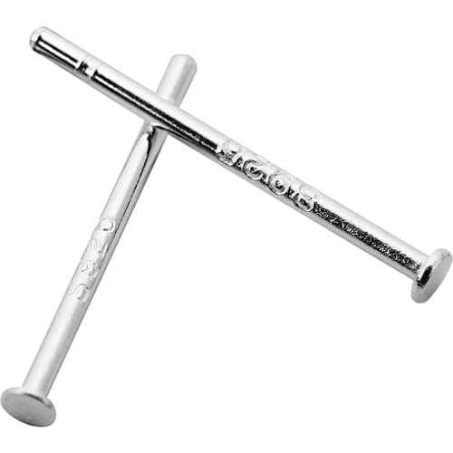 100pcs/lot 925 Sterling Silver 12MM Length Blank Earring Pin Needle with 1.5mm Flat Head for DIY Earring Jewelry Making Finding