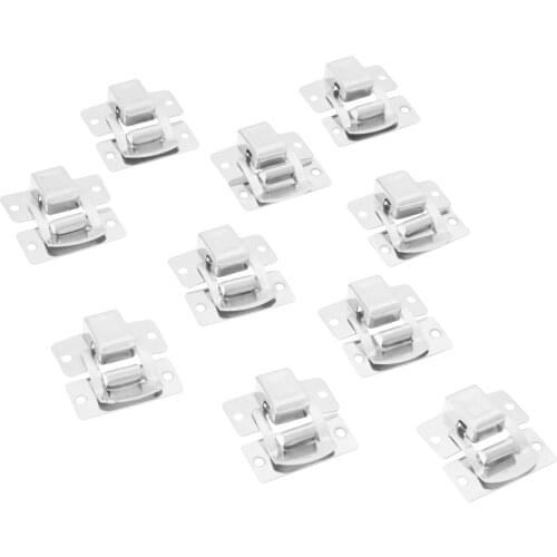 10Pcs 34*30mm Silver Lock Jewelry Chest Box Gift Box Suitcase Case Buckles Toggle Hasp Latch Catch Clasp Furniture Hardware