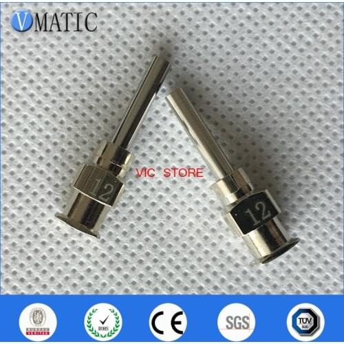 High Quality 0.5'' Tip 12G All Metal Tips Blunt Stainless Steel 12 Pcs Glue Dispensing Needles Syringe Needle Tips 1/2 Inch