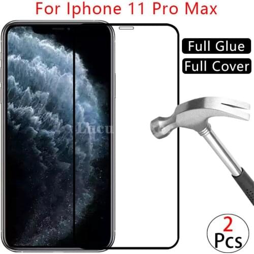 Protective glass for apple iphone 11 pro max tempered glas screen protector film i phone i1 11pro mas aphone aiphone ifone iphon