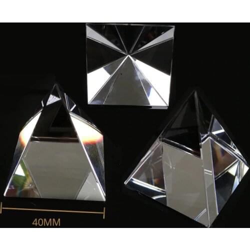 1PC Quadrangular Pyramid Prism Crystal Rainbow Optical Glass Prisma Photography Light Test Science Experiment Instruments