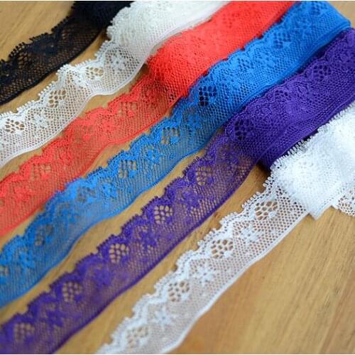 10 Meters Colorful Polyester Lace Trim Headband Decorative Garment Accessories Lace Ribbons