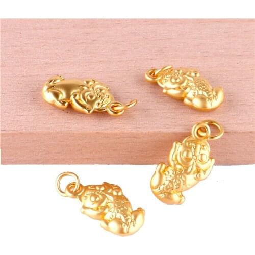 12pcs 23391 Gold Color Chinese Mythical Wild Animal Charms Pendant For Jewelry Making Bracelet Handmade Accessories