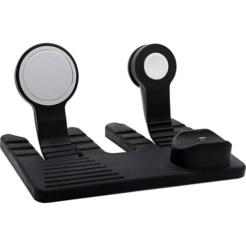 3-in-1 Phone Charger Base, Adjustable Desk Mobile Stand For iPhone 12/AirPods Pro/Apple Watch Adapter Holder Bracket Accessories