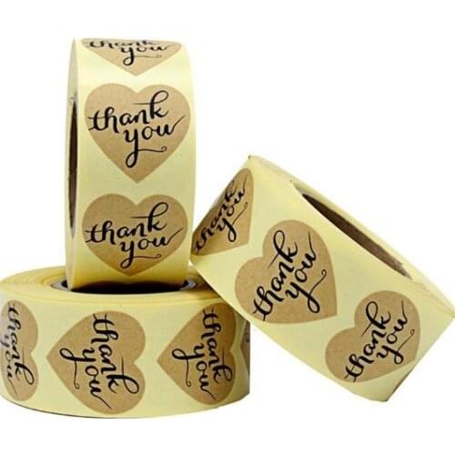 500pcs custom label sticker Stickers DIY Cake Biscuit Baking Sealing Labels Gift Box Adhesive Sticker Scrapbooking