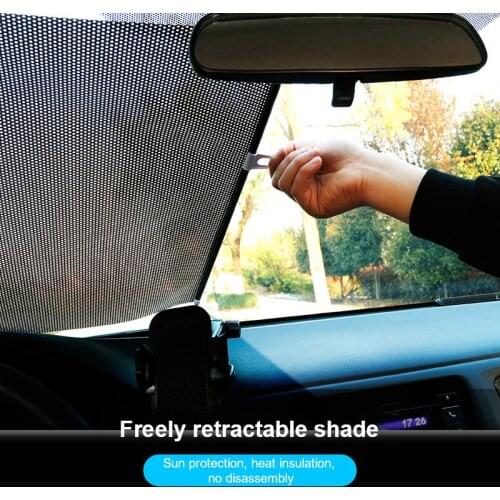 Car Curtains for Accessories Window Roller Curtain Sunshade Windshield Trucks Lada Frame in the Visor Sunscreen Short