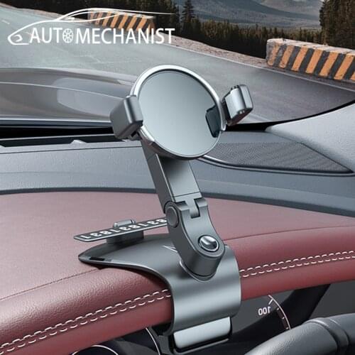 Car Holder for Phone Alloy Car Product Phone Holder with Parking Number Plate Auto Dashboard Smartphone Support Stand Accessori