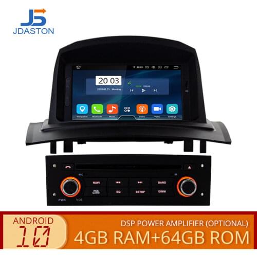 JDASTON Android 10 Car DVD Player For RENAULT Megane Fluence 2 2002-2008 Octa Cores 4G+64G Multimedia GPS Stereo WIFI Radio RDS