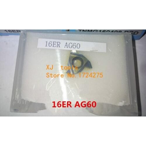 Free shipping 2PCS 16ER AG60/16ER AG55 CBN Inserts , CNC CBN diamond inserts For Lathe Tools For SER/B-SER Turning Tools