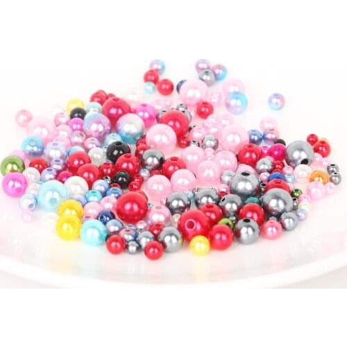 4mm-10mm Mixed Size Packaging 10 colors, ABS Imitation Pearl Beads, Jewelry DIY Round Beads, Jewelry Handmade Necklace Bracelet