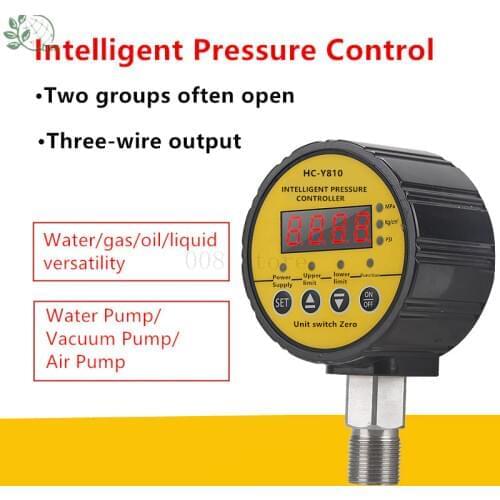 Digital Shock Resistant Magnetically Assisted Contact Water Pressure Gauge 0-1.6/0.6/40 MPa Vacuum Meter Controller