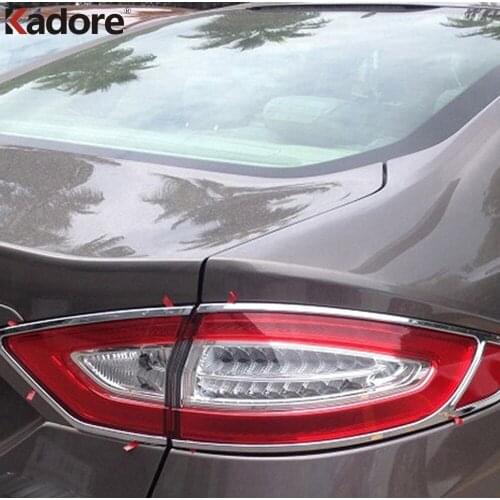 For Ford Fusion Contour 2013 2014 2015 Chrome Rear Taillight Lamp Cover Trim Tail Light Frame Trims Car Styling Accessories 4pcs