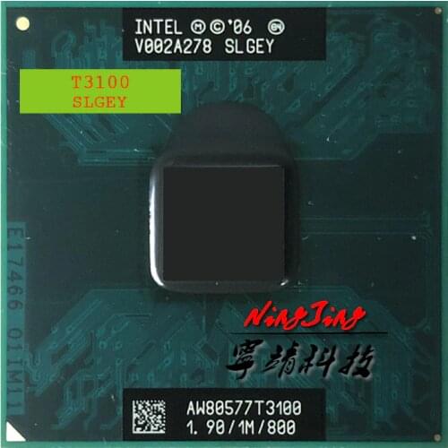 Intel Mobile Celeron Dual-Core T3100 SLGEY 1.9 GHz Dual-Core Dual-Thread CPU Processor 1M 35W Socket P