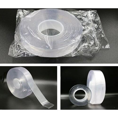 Double Sided Tape Transparent Self Adhesive Tapes Reusable Nano Traceless Magical Washable Waterproof Double-Sided Tape