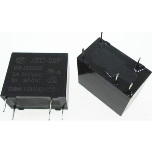 HOT NEW 5V relay HF32F-005-ZS3 HF32F 005-ZS3 JZC-32F-005-ZS3 JZC-32F 005-ZS3 JZC32F 005ZS3 5VDC DC5V 5V 3A 250VAC DIP4 20pcs/lot