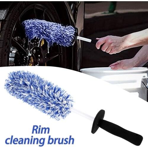Car Cleaning Tool Top Microfiber Premium Wheels Brush Non-Slip Handle Easy to Cleaning Rims Spokes Wheel Barrel & Brake Caliper