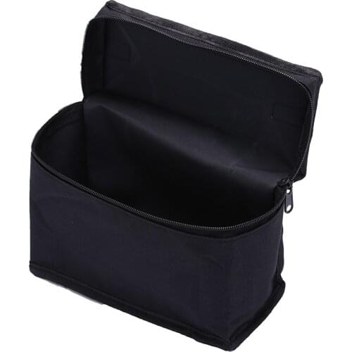 Marker Pen Storage Bag Large Capacity Zipper Black Folding Art Markers Zipper Canvas Storage Pencil Bag Hold 36/48/60/80Pcs